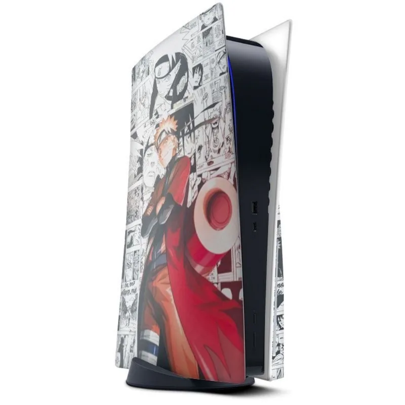 Skin Adesivo PS5 com disco e 2 controles Dualsense Naruto b9