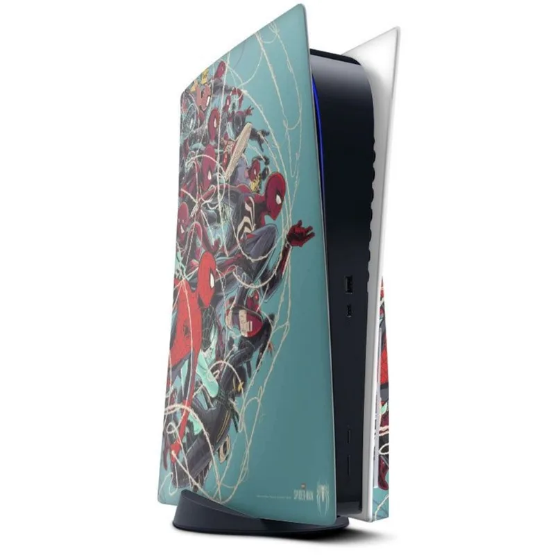 Skin Adesivo PS5 com disco e 2 controles Dualsense Homem Aranha b8
