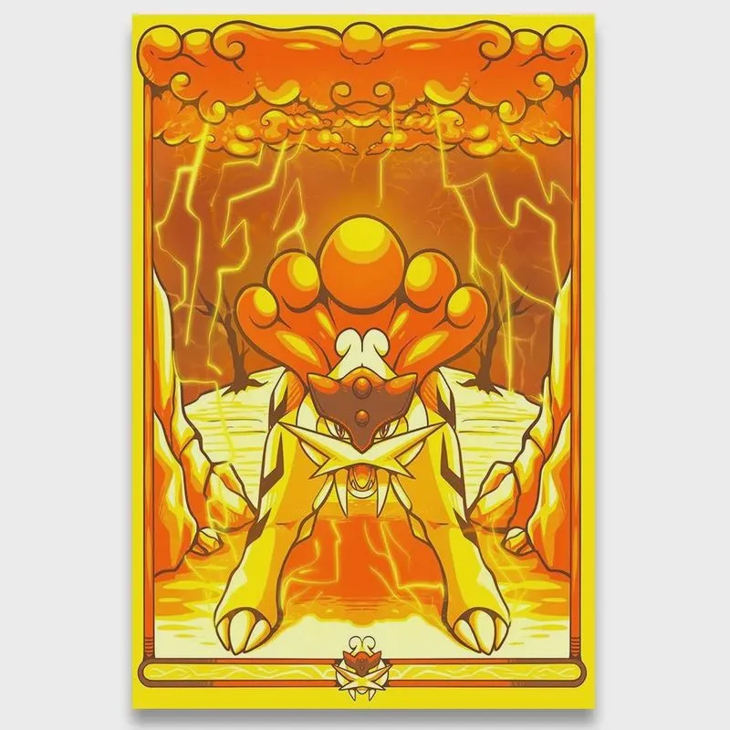 Poster Decorativo 42cm x 30cm A3 Brilhante Raikou Pokémon b1