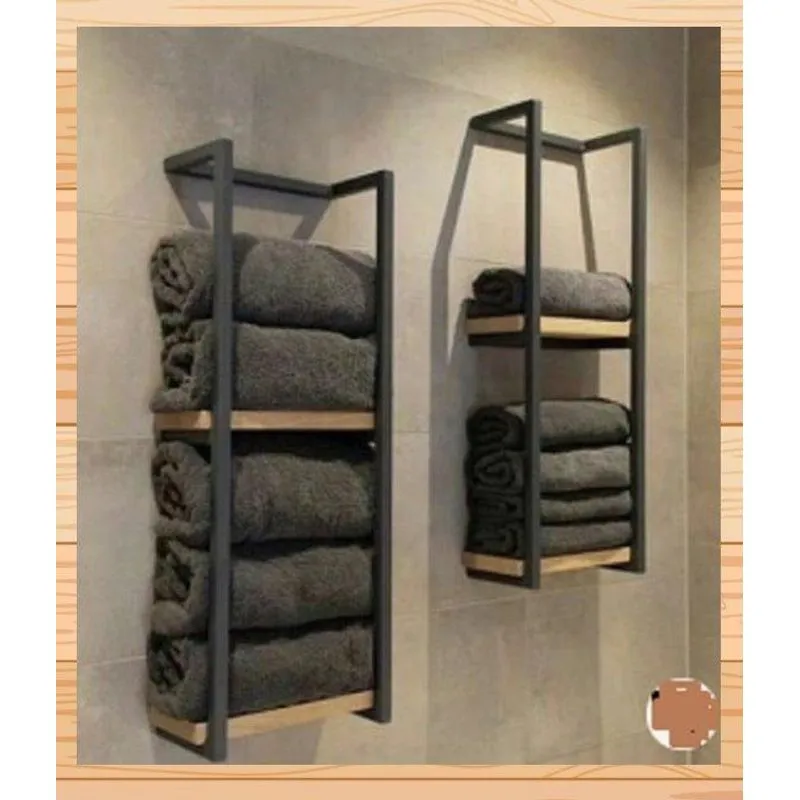 Toalheiro Preto Industrial - 65x45x12 - Metalon - Pinus