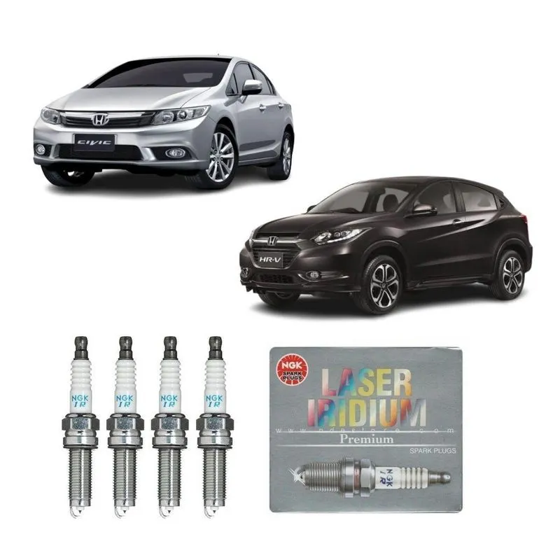 Jogo 4 Velas Ignição Civic Crv Hrv 2012 A 2020 Ngk Iridium