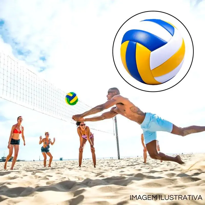 Bola Vôlei Praia E Quadra Vinil Durável Voleibol