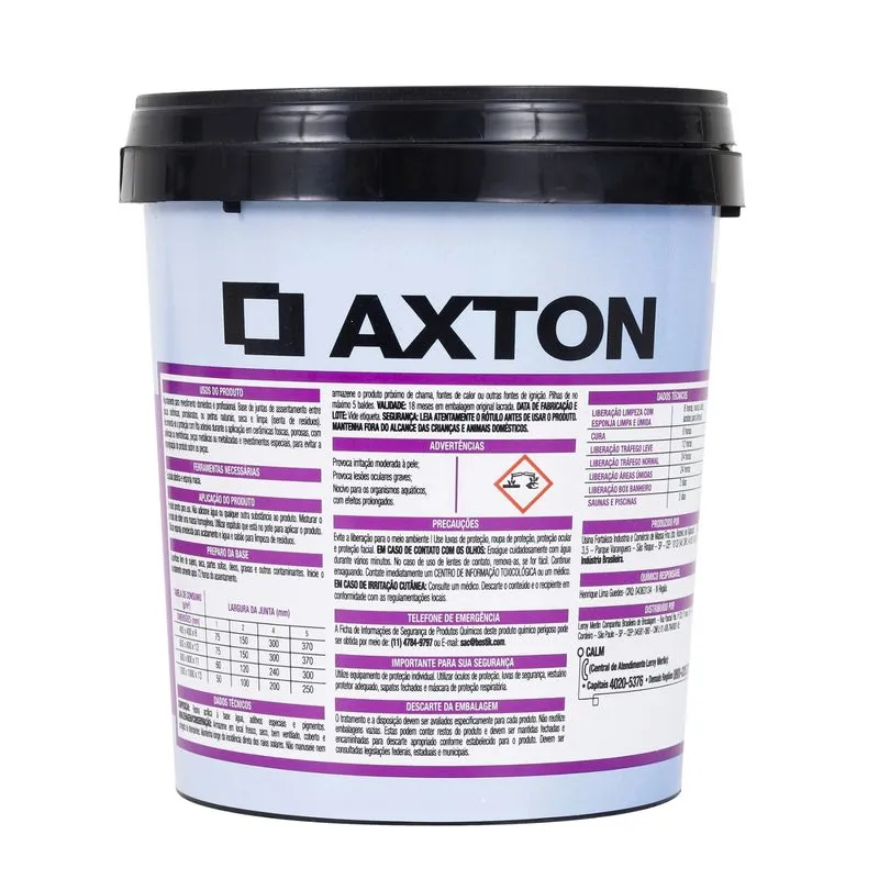 Rejunte Acrílico Rejunte Base Plástica Canela 1kg Axton