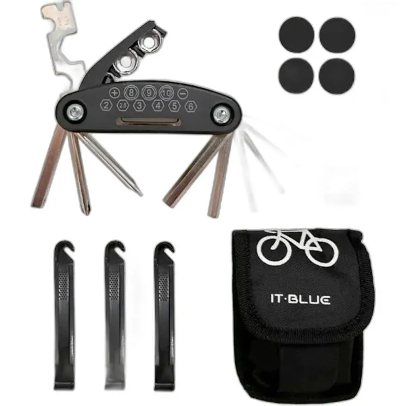 Kit Reparo Bike Bicicleta 12 Ferramentas Remendo Bolsa