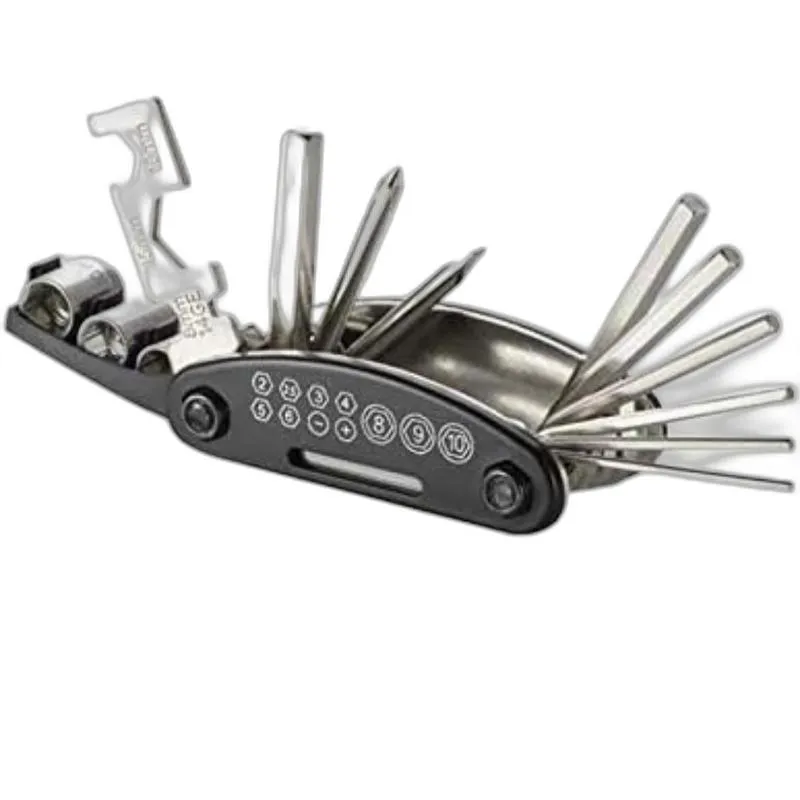 Kit Reparo Bike Bicicleta 12 Ferramentas Chaves Remendar