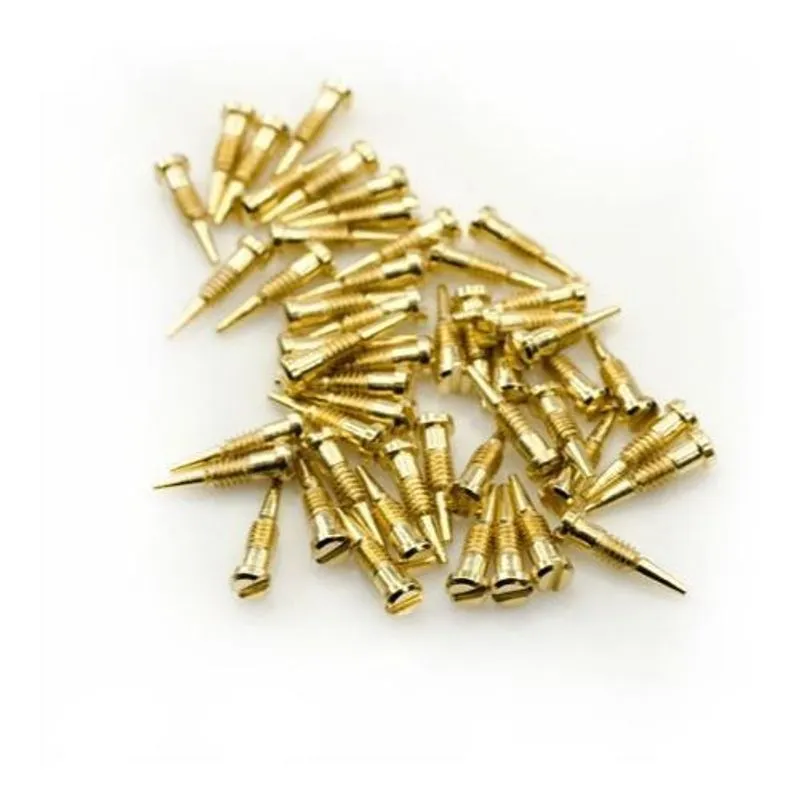Kit 10 Centos De Parafuso Guia 05 Centos - Dourado 1,4 Mm