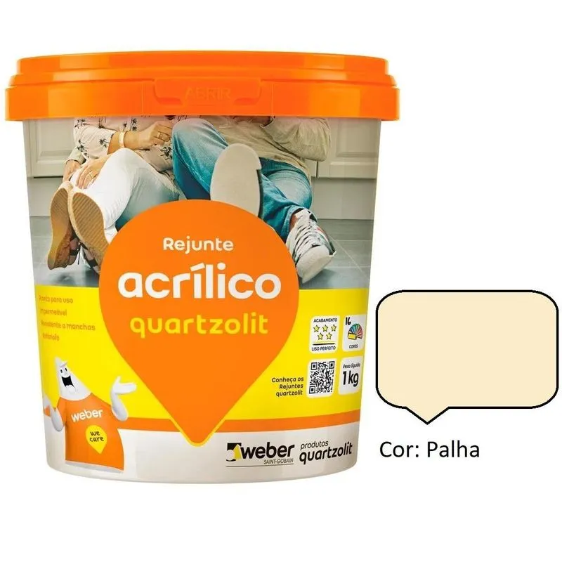 Rejunte Acrílico Quartzolit Cinza Artico 1kg