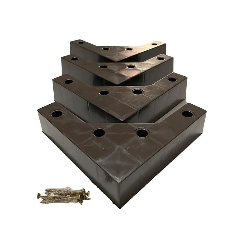 Pé Cantoneira Estofados 170mm X 170mm 4 Unidades Acompanha