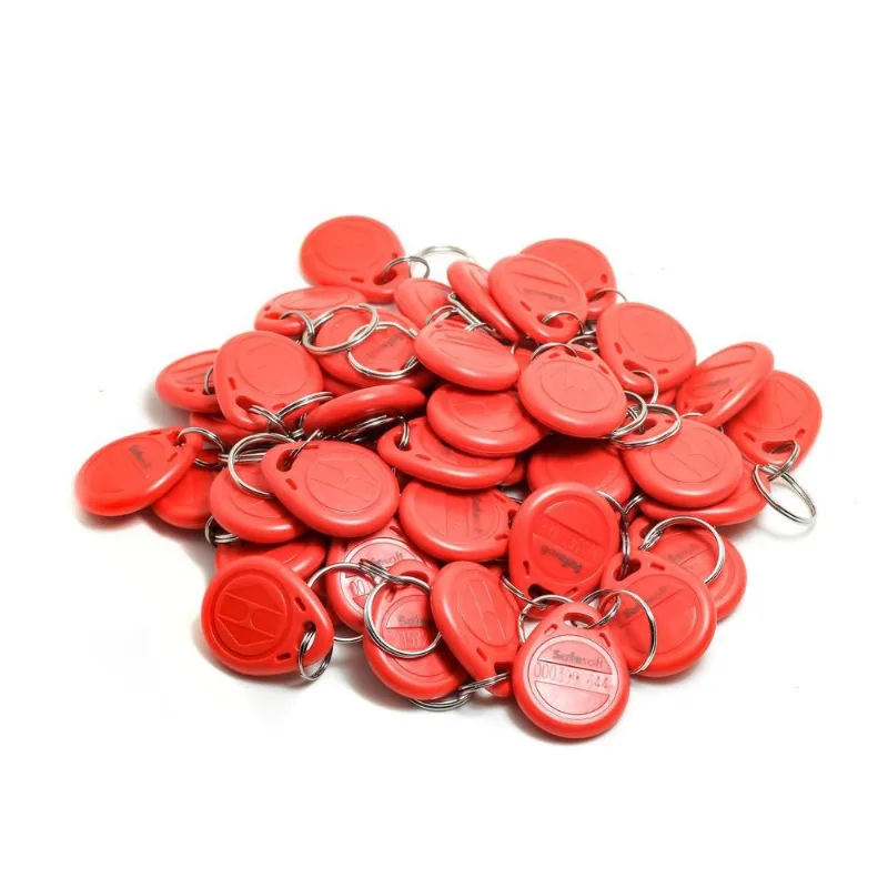 Kit 10 Chaveiro Tag Controle Acesso Portaria Cor Vermelho