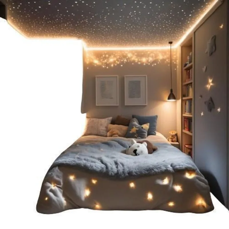 Kit Céu Estrelado Iluminação Fibra Ótica 50 Pontos
