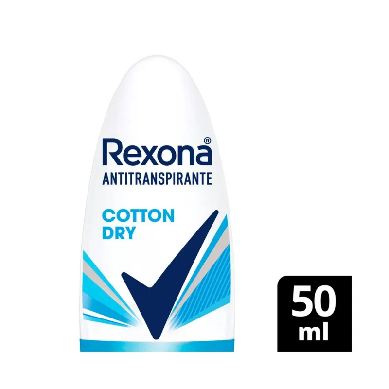 Antitranspirante roll on Rexona cotton dry 50 cc.