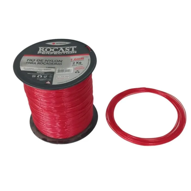 10 Metros De Fio De Nylon 1.6mm Para Aparadores E Roçadeira