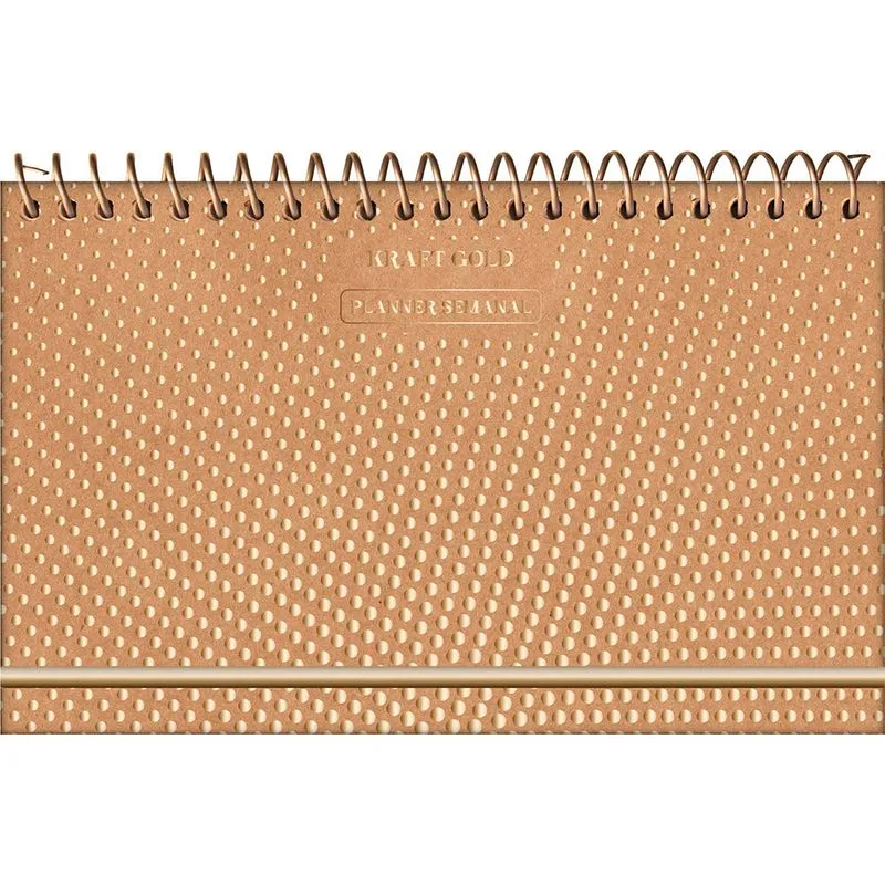 Planner Semanal 96fls Kraft Gold Pontos Jandaia