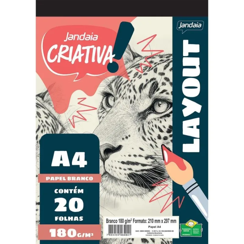 Bloco para Educacao Artistica Folhas Layout 180G A4 FLEX 20F