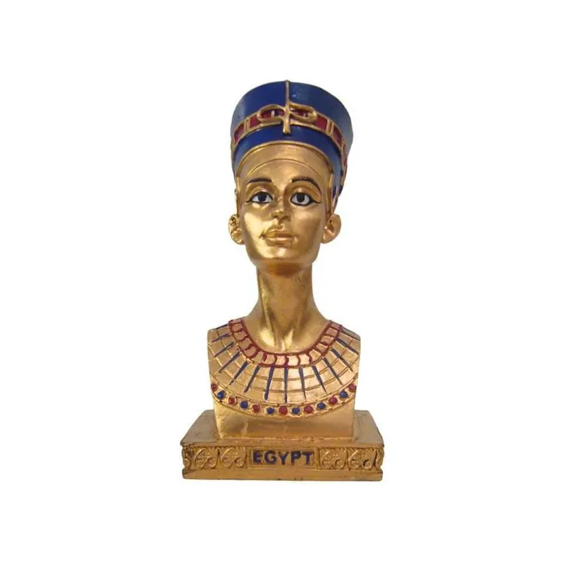 Estatueta Cabeca Farao Nefertiti De Resina Egito Farao