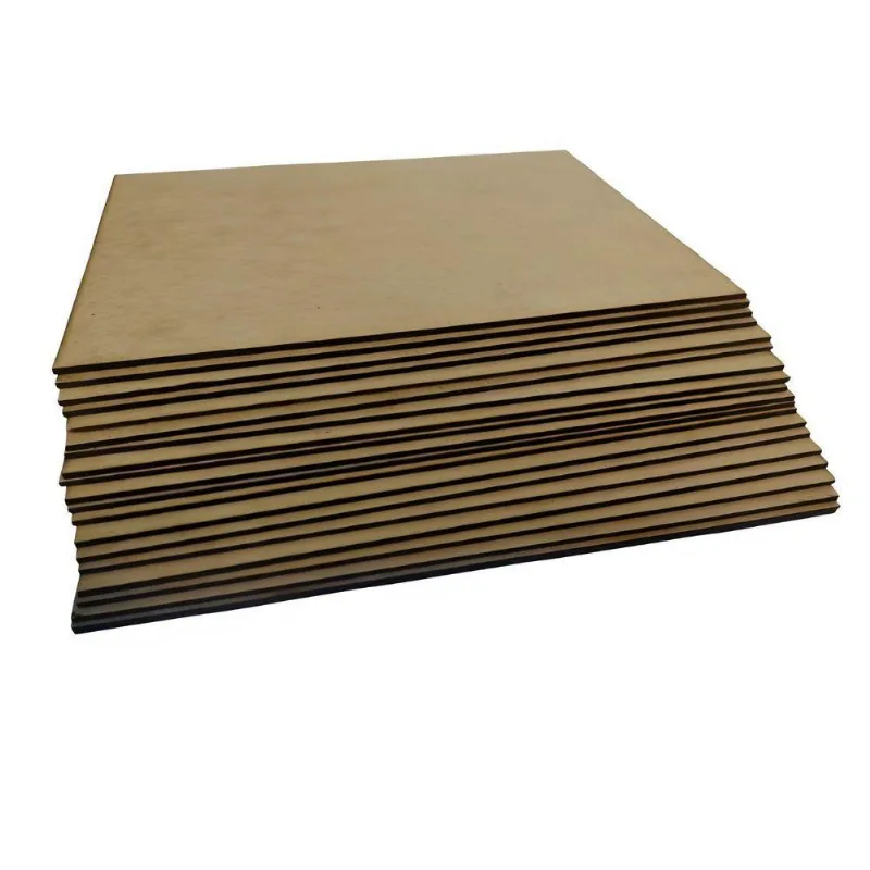 Placa Chapa Mdf Cru 20x28 Cm15 Unidades 3mm