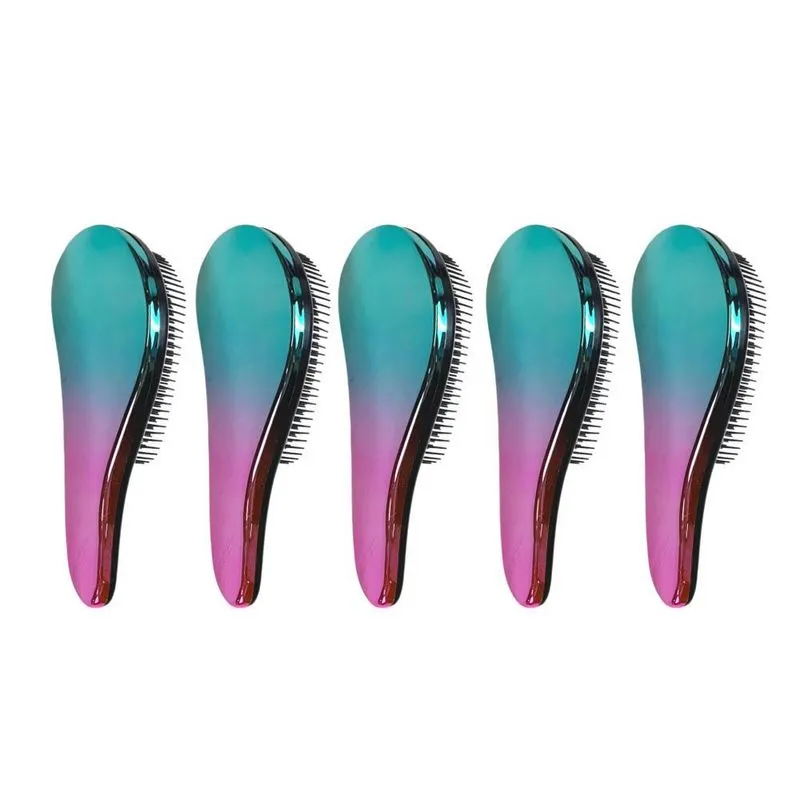 5x Escova Magica Funcional Cabelo Multicolor Mega