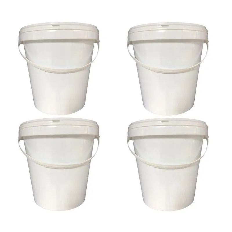 Balde Para Colocar Malto 3.6l Com Tampa - 4 Pçs