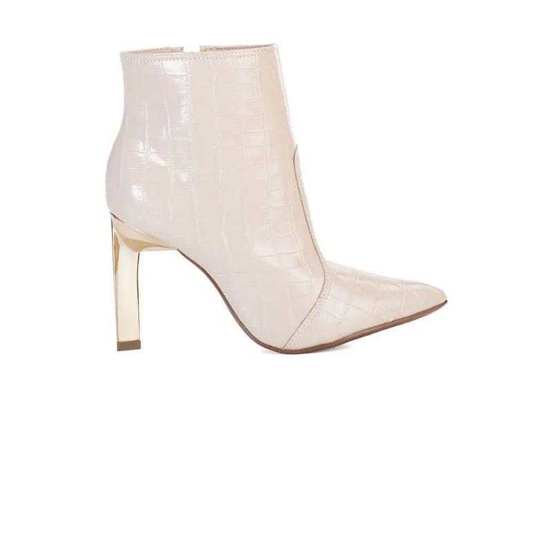 Bota Bebecê Cano Curto Sofisticada Nude 34