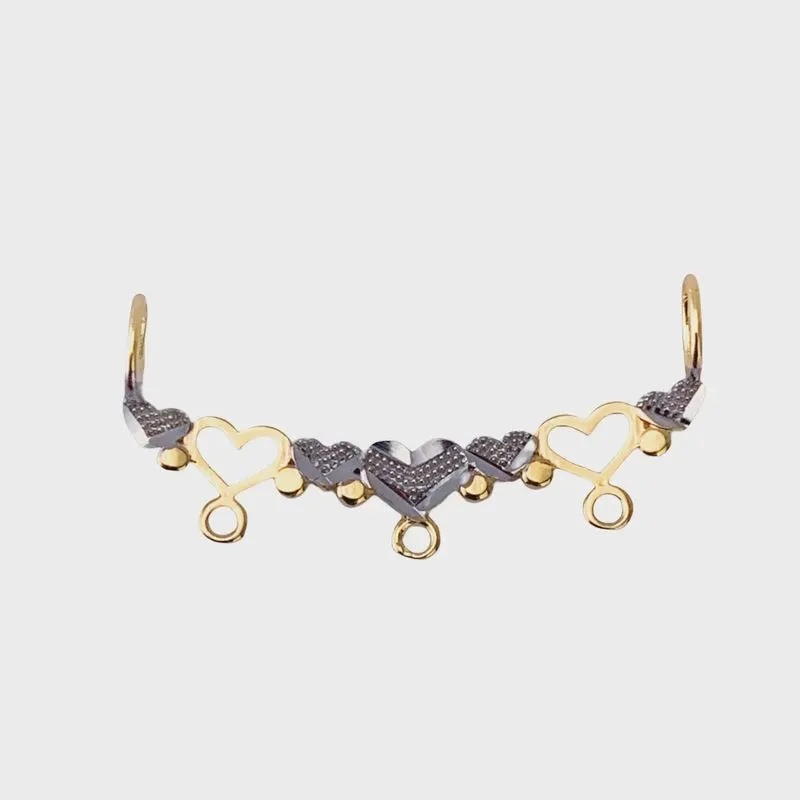 Pingente Canga corações 2.5cm em Ouro 18K
