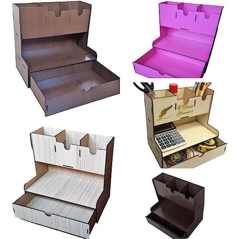 Prateleira De Armazenamento,Organizador De Mesa De Madeira