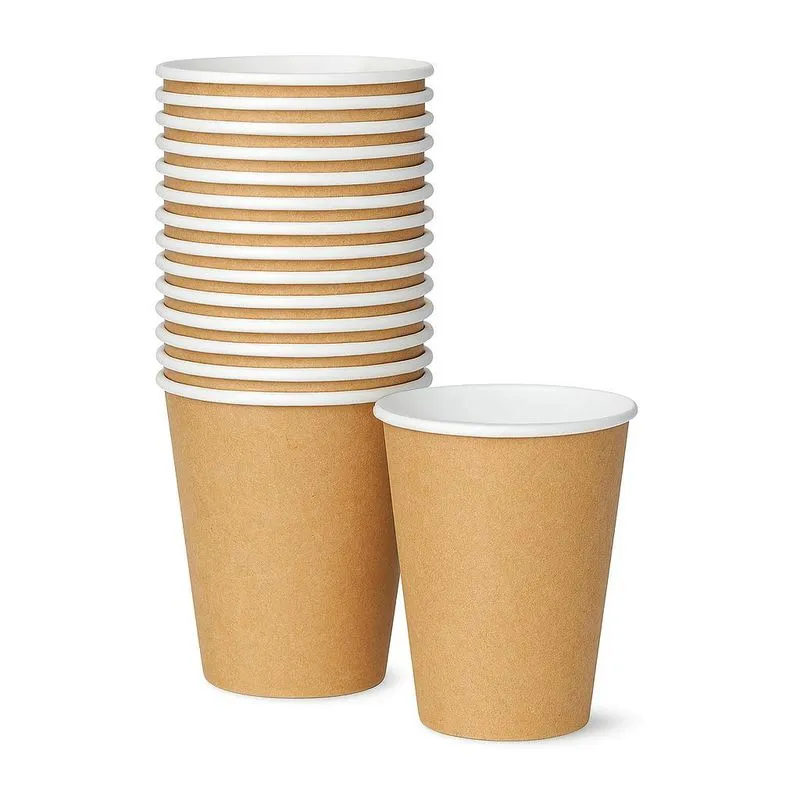 Kit Copo Papel Kraft Desc. Ecológico 100un Para Café 180ml