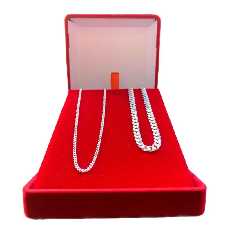Kit Cordão De Prata 925 70cm + Pulseira Escama De Peixe 3mm