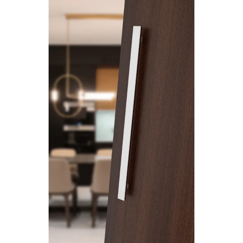 Pux. Inox Plano Barra Duplo Reto B/Q 800mm Polido Uniao Mundial