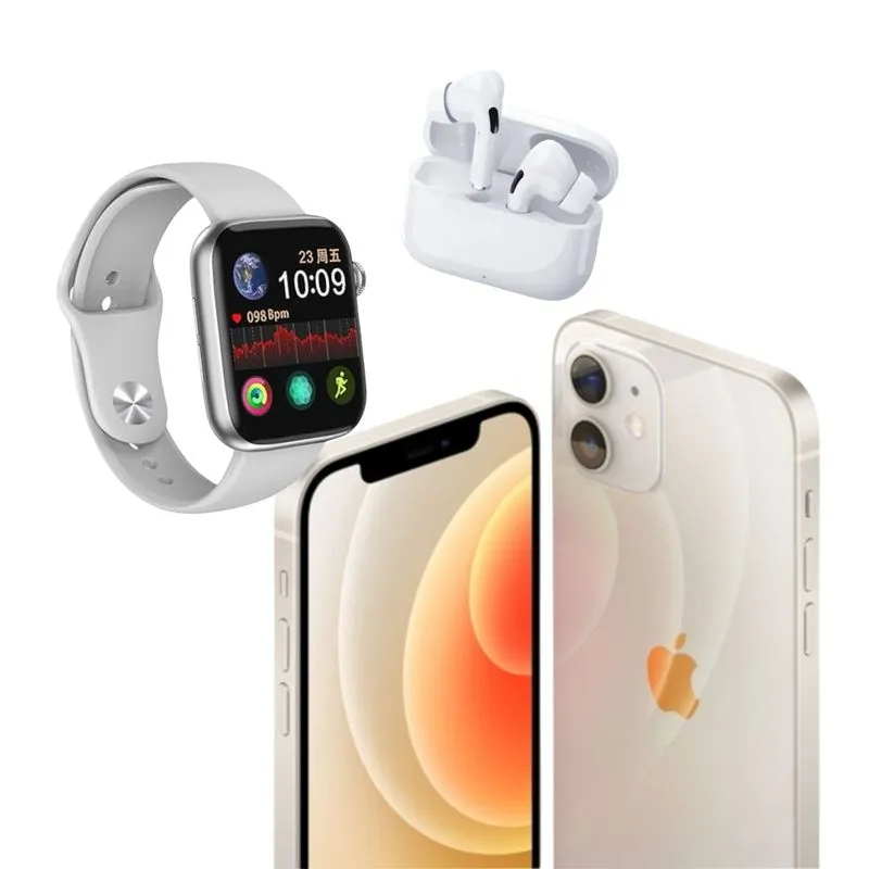 Vitrine Apple Iphone 11 Branco 4g 128gb + Fone I13 E Relogio W46