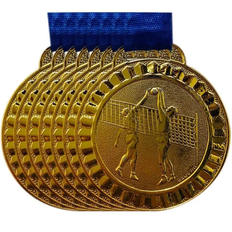 Kit Medalha Dourada Ouro 30un Olimpíadas Futebol 4,5cm Metal Modelos: vôlei