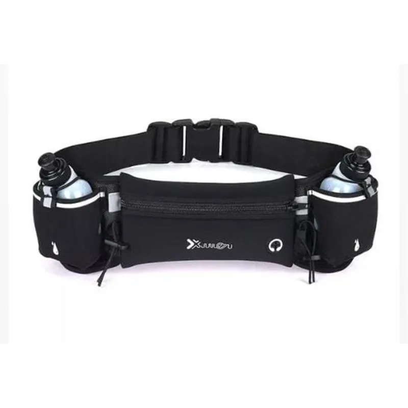 Bolsa Pochete De Cintura Esportes + 2 Garrafas De Água