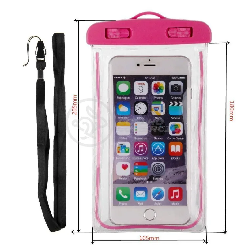 Capa Bolsa A Prova Dágua Impermeável Universal Para Celular - Rosa