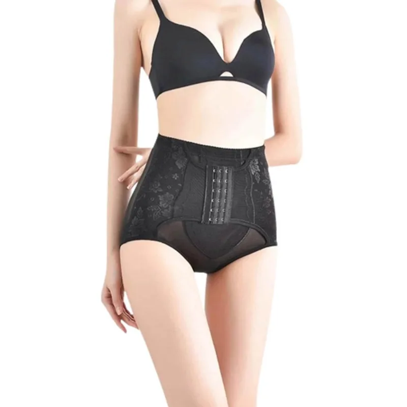 Calcinha Modeladora Seca Barriga Cintura Alta Compressão Com Gancho