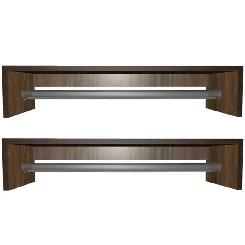 Kit 2 cabideiro de parede mdf imbuia 90 cm cb-