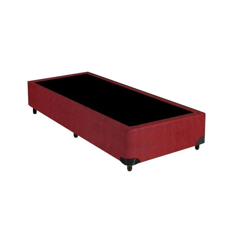 Base Box Solteiro Vermelho 38x88x188