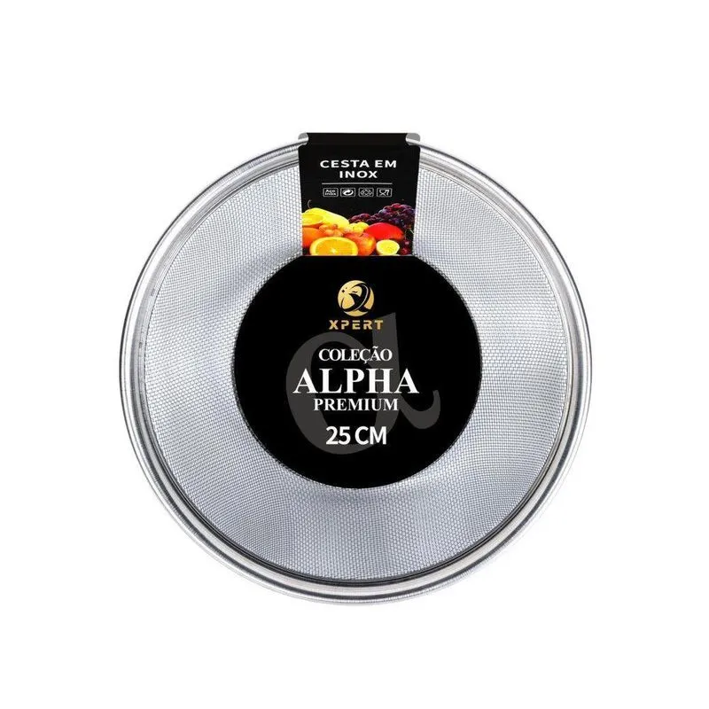 Cesta Premium 25cm Aço Inox Para Cozinha