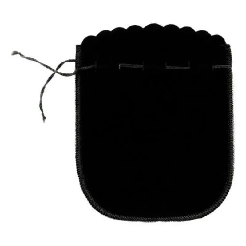 Kit 100 Saquinhos De Veludo Jóia Pulseira Preto - 9 X 11 Cm