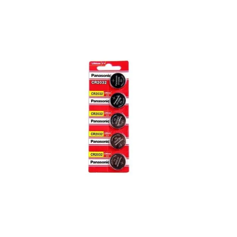 1 Cartela Pilha Bateria Cr2032 3v Panasonic Calculadora