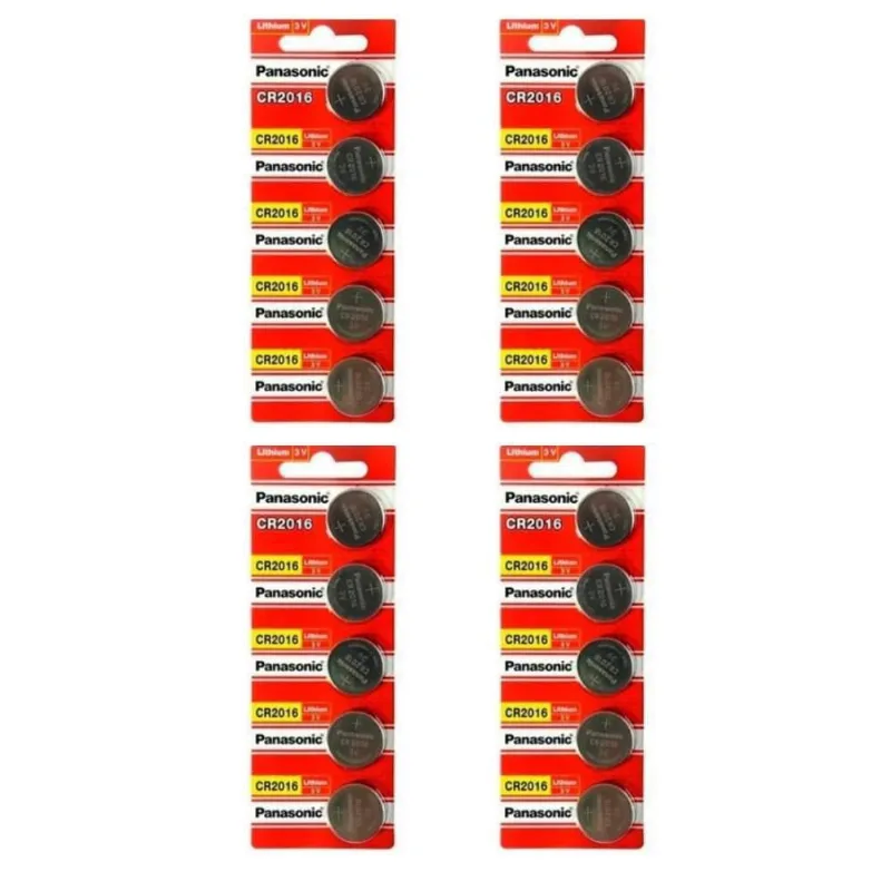 Kit 4 Cartelas Pilhas Baterias CR2016 3V Panasonic Balança