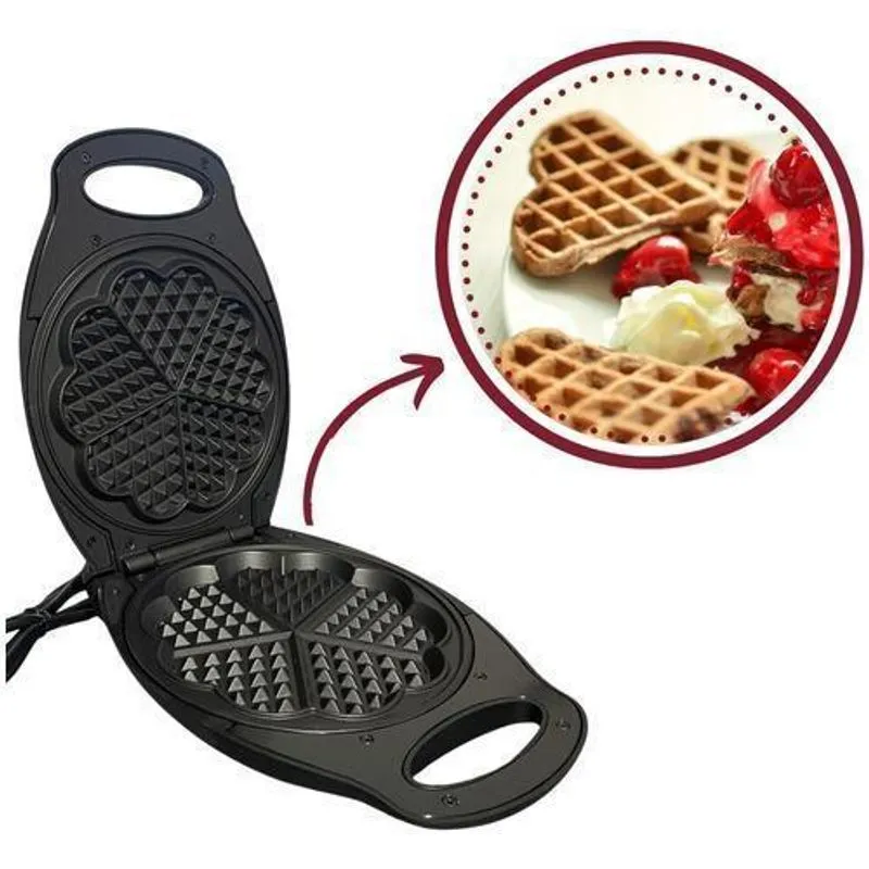 Maquina De Waffles Waffleira Antiaderente Ate 5 Waffles 220v