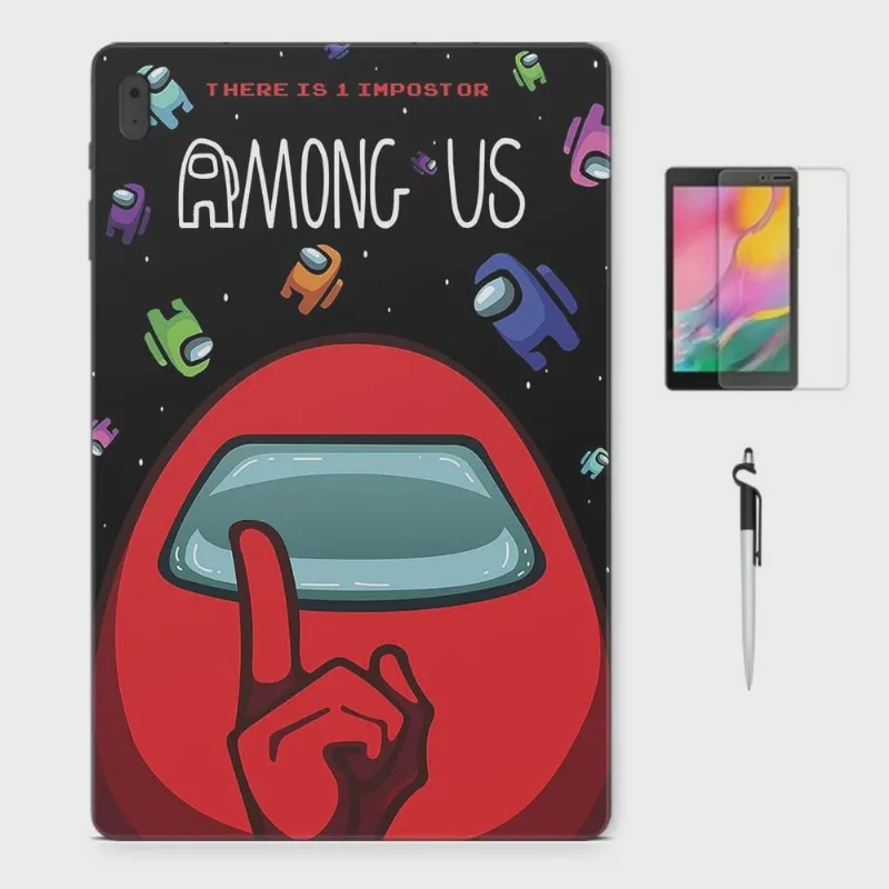 Adesivo Galaxy Tab S8 Plus SM-X806 Among Us Com Película e Caneta