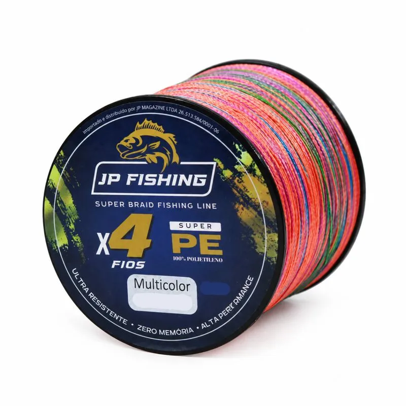 Linha Jp Fishing Multifilamento 4x 300m Zero Memória 4 Fios 100% Polietileno