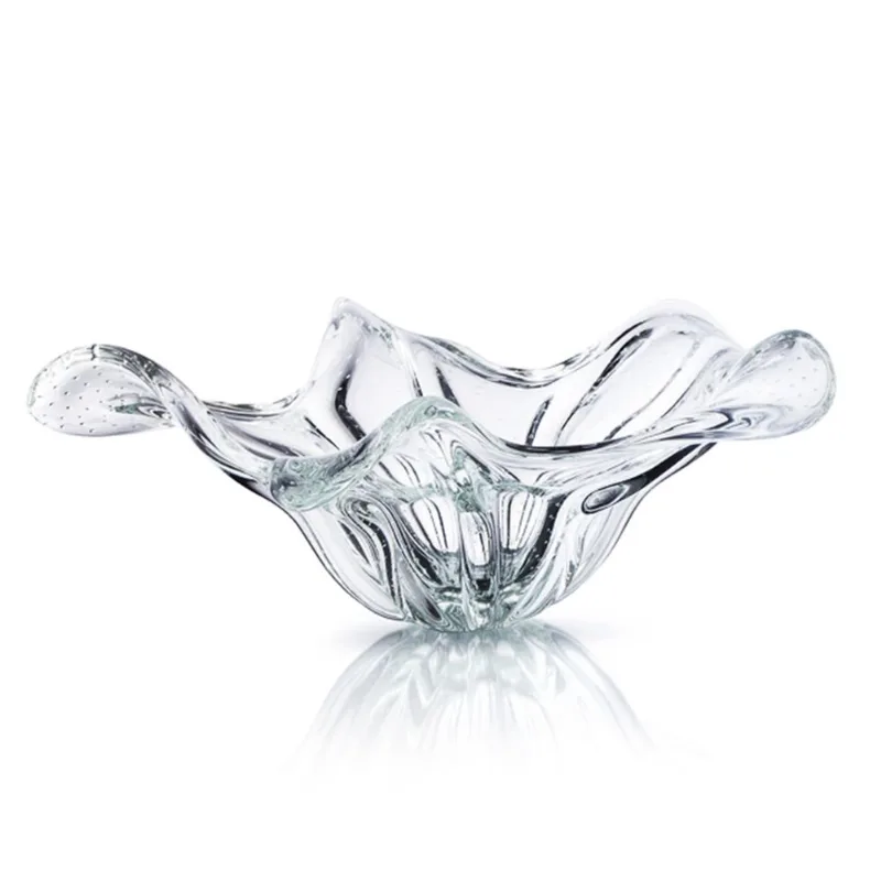 Centro De Mesa Em Cristal Murano Transparente São Marcos