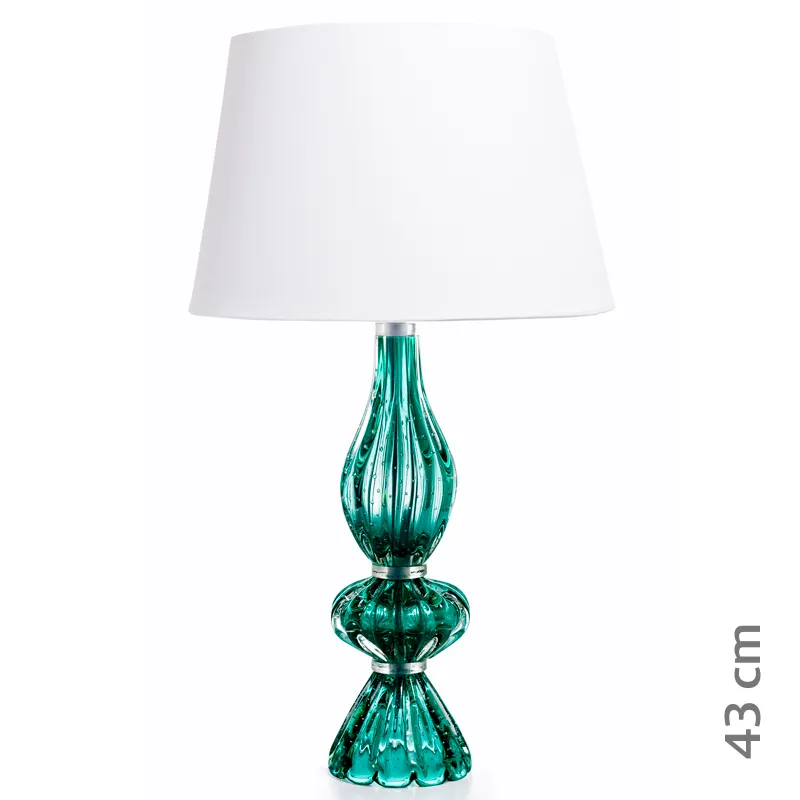 Abajour Em Cristal Murano Esmeralda São Marcos
