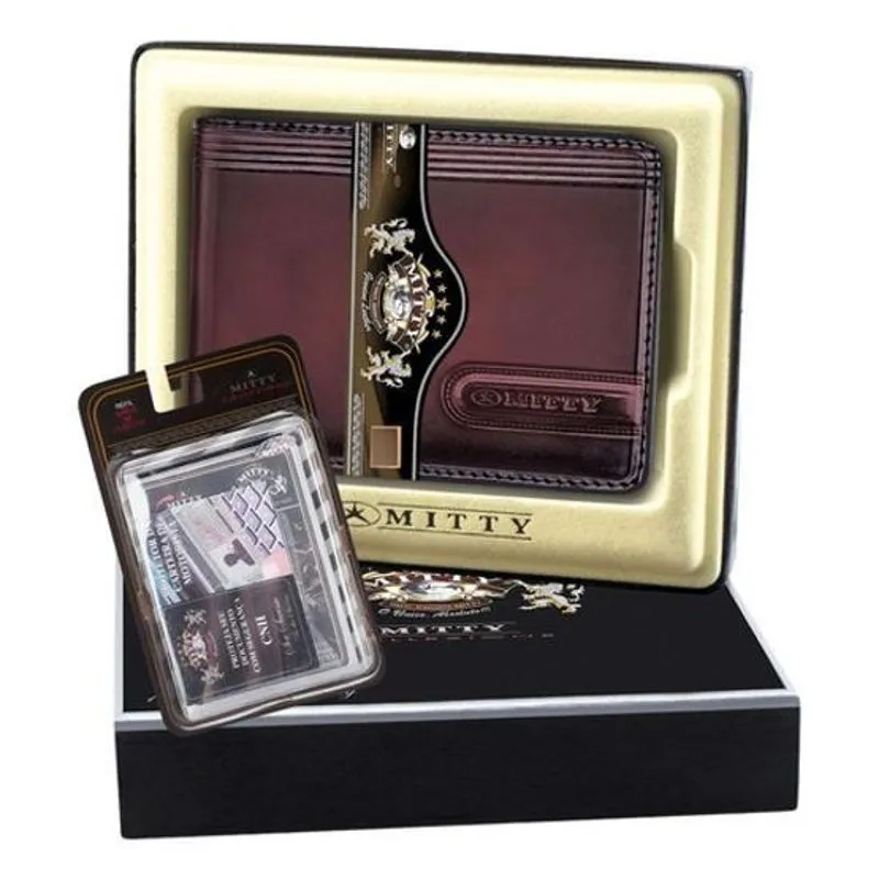 Kit Carteira Masculina De Couro Mitty - M1r + Refil Plm1