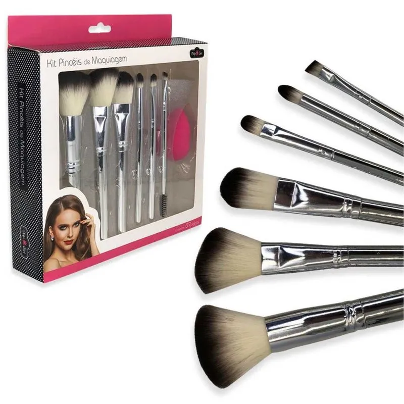 Kit Pinceis Maquiagem Starting Basico Iniciante Profissional