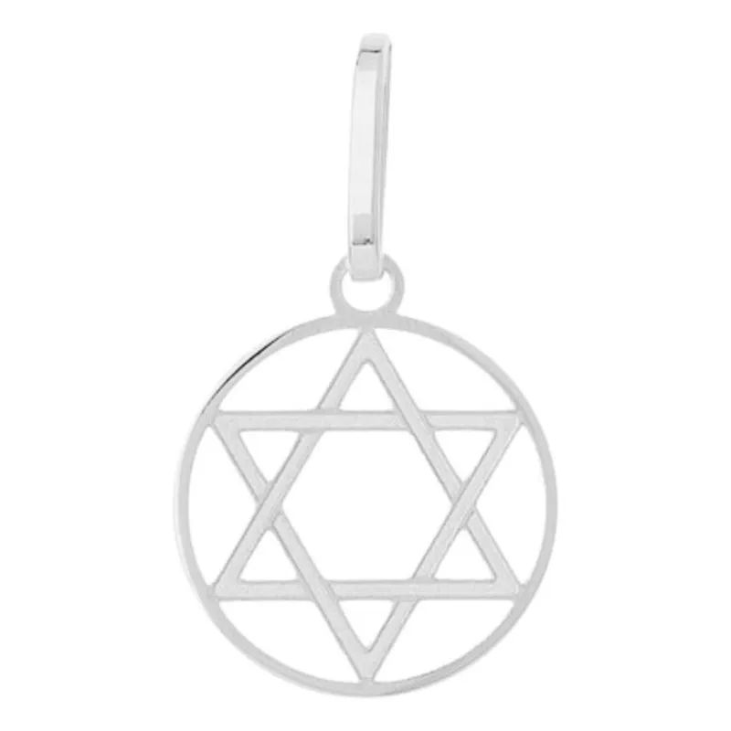 Pingente Estrela De Davi Prata 925