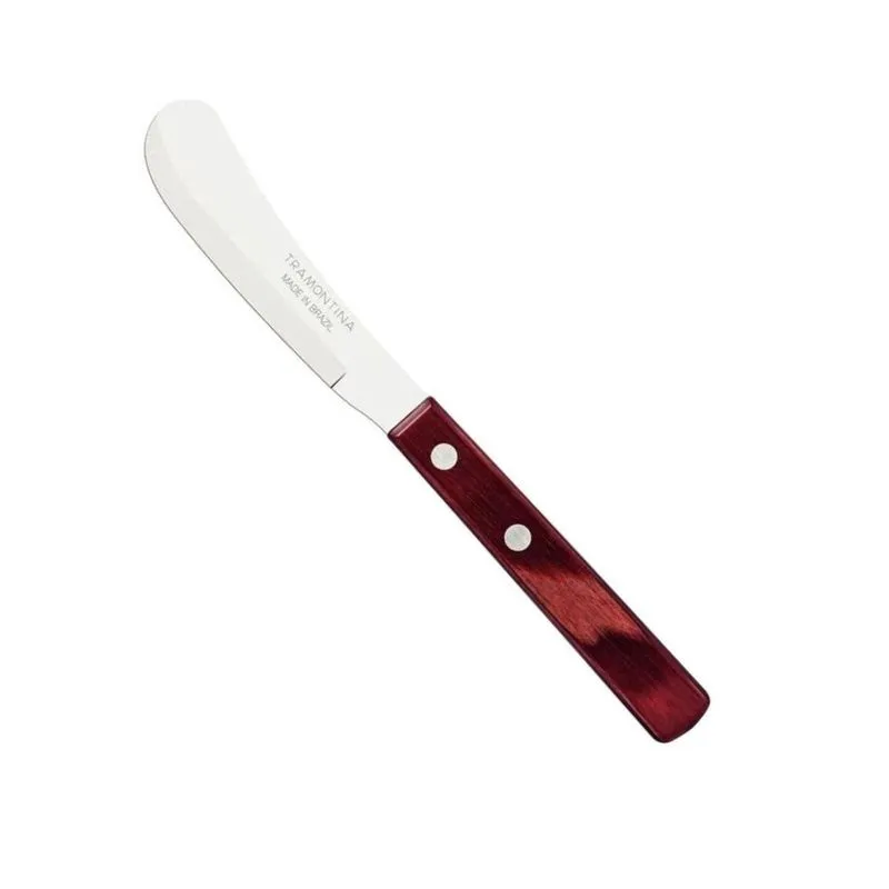 Kit 6 Espátula Manteiga Tramontina Inox Polywood Vermelho 3