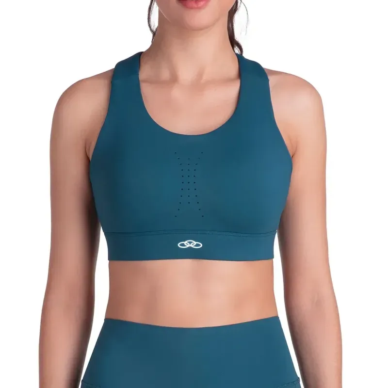 Top Olympikus Feminino Corre Verde Oceano G