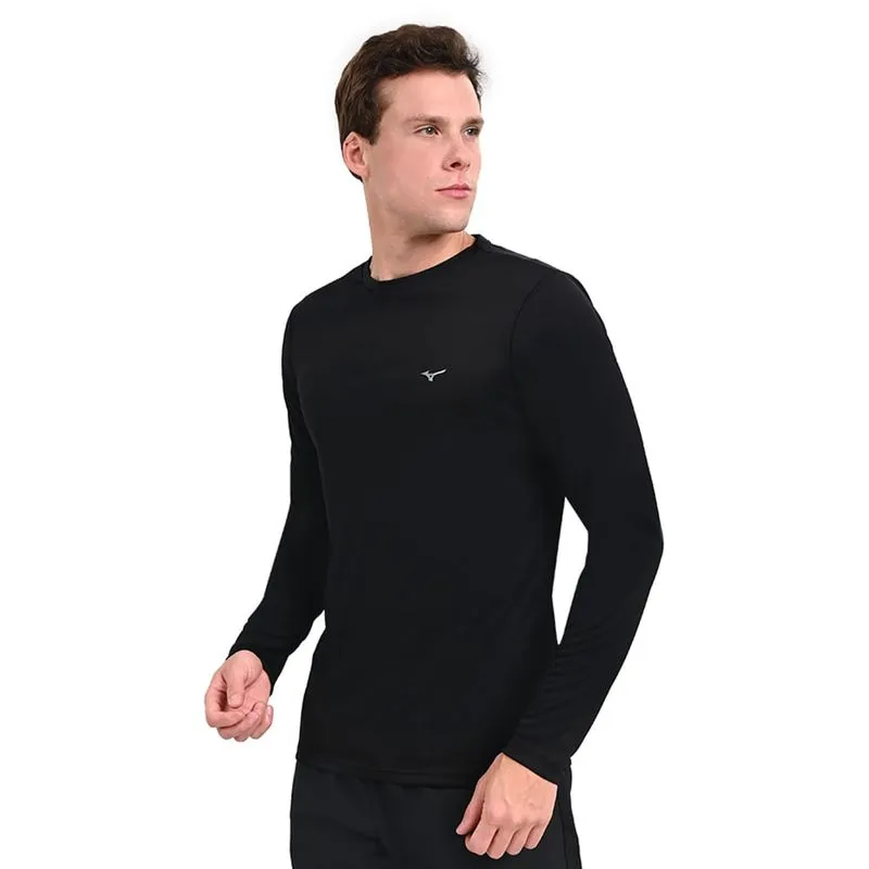 Camiseta Manga Longa de Treino Masculina Mizuno Energy G / Preto